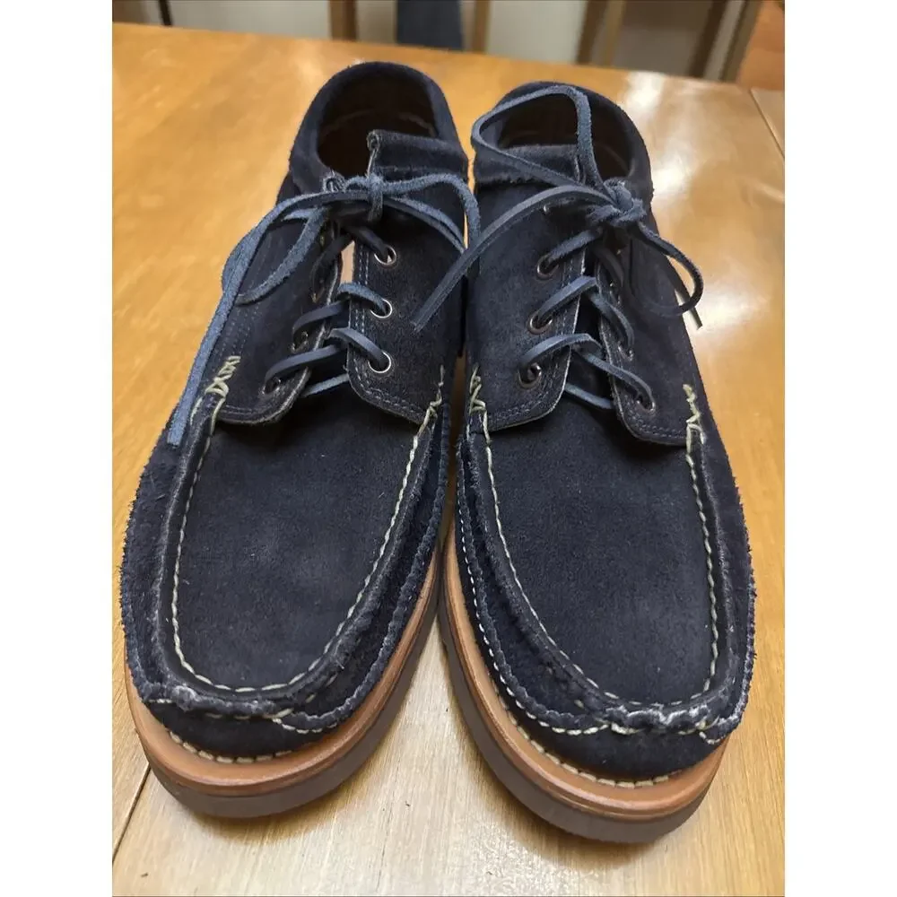 Yuketen Maine Guide Ox - Navy Suede, Size 12D, Vibram Sole, Made In USA, EUC!